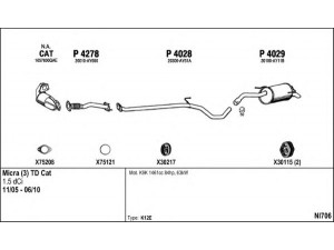 FENNO NI706 išmetimo sistema 
 Išmetimo sistema -> Išmetimo sistema, visa