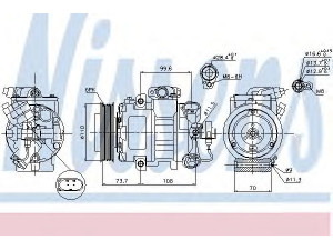 NISSENS 89026 kompresorius, oro kondicionierius 
 Oro kondicionavimas -> Kompresorius/dalys
07E01328, 6q0 820 808 D, 6Q080806G