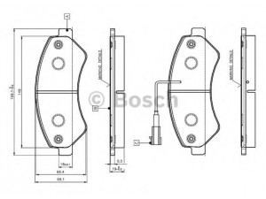 BOSCH 0 986 TB3 029 stabdžių trinkelių rinkinys, diskinis stabdys 
 Techninės priežiūros dalys -> Papildomas remontas
77364318, 77366021