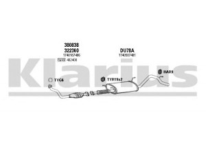 KLARIUS 300077U išmetimo sistema 
 Išmetimo sistema -> Išmetimo sistema, visa