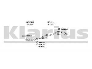 KLARIUS 400164U išmetimo sistema 
 Išmetimo sistema -> Išmetimo sistema, visa