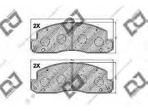 DJ PARTS BP1400 stabdžių trinkelių rinkinys, diskinis stabdys 
 Techninės priežiūros dalys -> Papildomas remontas
04465-36020, 04465-37010, 04465-37030