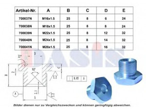 AKS DASIS 700039N æHelicoilæ įvorė