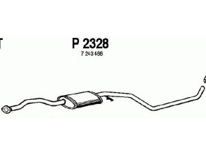 FENNO P2328 vidurinis duslintuvas 
 Išmetimo sistema -> Duslintuvas
7243466
