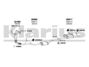 KLARIUS 391255E išmetimo sistema 
 Išmetimo sistema -> Išmetimo sistema, visa