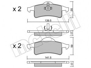 METELLI 22-0526-0 stabdžių trinkelių rinkinys, diskinis stabdys 
 Techninės priežiūros dalys -> Papildomas remontas
05011970AB