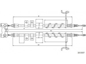 CABOR 10.5337 trosas, stovėjimo stabdys
1005357, 2T142A603DG, 4105357, 4367117