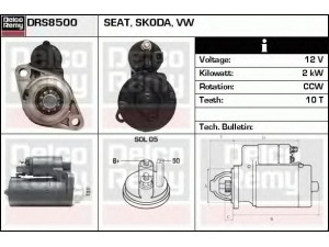 DELCO REMY DRS8500 starteris 
 Elektros įranga -> Starterio sistema -> Starteris
02T911023C, 02T911023H, 02T911023HX