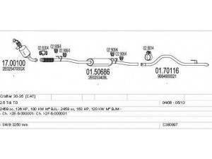 MTS C380897023151 išmetimo sistema 
 Išmetimo sistema -> Išmetimo sistema, visa