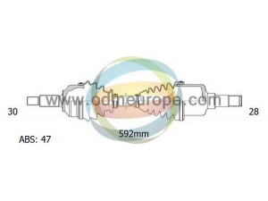 ODM-MULTIPARTS 18-081421 kardaninis velenas 
 Ratų pavara -> Kardaninis velenas
3815A307, MN107605