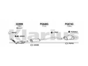 KLARIUS 631520U išmetimo sistema 
 Išmetimo sistema -> Išmetimo sistema, visa