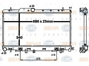 HELLA 8MK 376 792-421 radiatorius, variklio aušinimas
45111-FE030