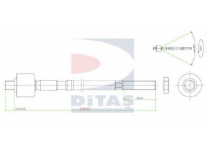 DITAS A2-5387 vidinė skersinė vairo trauklė 
 Vairavimas -> Vairo mechanizmo sujungimai
77 01 471 143, 77 01 471 144