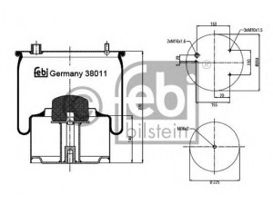 FEBI BILSTEIN 38011 dėklas, pneumatinė pakaba
0526 651, 1154 759, 526 651