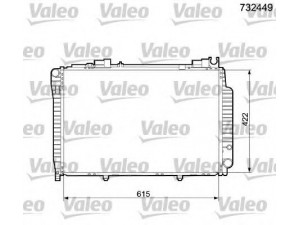 VALEO 732449 radiatorius, variklio aušinimas 
 Aušinimo sistema -> Radiatorius/alyvos aušintuvas -> Radiatorius/dalys
2025005603
