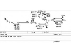MTS C070063000984 išmetimo sistema 
 Išmetimo sistema -> Išmetimo sistema, visa