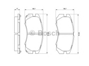BOSCH 0 986 424 211 stabdžių trinkelių rinkinys, diskinis stabdys 
 Techninės priežiūros dalys -> Papildomas remontas
26296 AA040, 26296 AA041, 26296 FA040