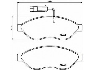 BREMBO P 23 144 stabdžių trinkelių rinkinys, diskinis stabdys 
 Techninės priežiūros dalys -> Papildomas remontas
1612433980, 77366018, 77366019