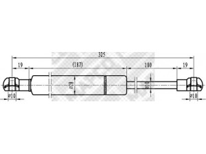 MAPCO 91857 dujinė spyruoklė, bagažinė 
 Priedai -> Bagažinė/pakrovimo skyrius
001 980 80 64