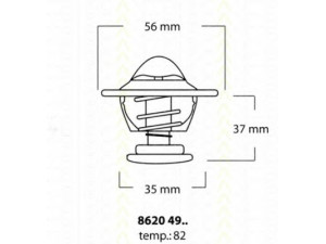 TRISCAN 8620 4982 termostatas, aušinimo skystis 
 Aušinimo sistema -> Termostatas/tarpiklis -> Thermostat
4351196, 4409254, 7649055, 4409254