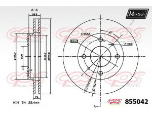 MAXTECH 855042.6880 stabdžių diskas 
 Dviratė transporto priemonės -> Stabdžių sistema -> Stabdžių diskai / priedai
MB407639, MB928995, MR128153, MR205584
