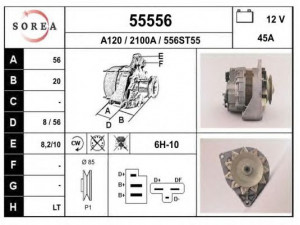 EAI 55556 kintamosios srovės generatorius 
 Elektros įranga -> Kint. sr. generatorius/dalys -> Kintamosios srovės generatorius