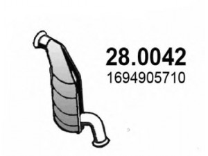 ASSO 28.0042 katalizatoriaus keitiklis 
 Išmetimo sistema -> Katalizatoriaus keitiklis
1694900550, 1694900852, 1694905710