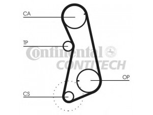 CONTITECH CT637 paskirstymo diržas 
 Techninės priežiūros dalys -> Papildomas remontas
056109119A, 056109119A, 056109119A