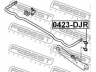 FEBEST 0423-DJR šarnyro stabilizatorius 
 Ašies montavimas/vairavimo mechanizmas/ratai -> Stabilizatorius/fiksatoriai -> Savaime išsilyginanti atrama
MR589336