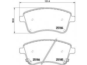 HELLA PAGID 8DB 355 015-331 stabdžių trinkelių rinkinys, diskinis stabdys 
 Techninės priežiūros dalys -> Papildomas remontas
581011PA00