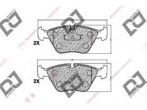 DJ PARTS BP1182 stabdžių trinkelių rinkinys, diskinis stabdys 
 Techninės priežiūros dalys -> Papildomas remontas
34111153910, 34111157039, 34111157569