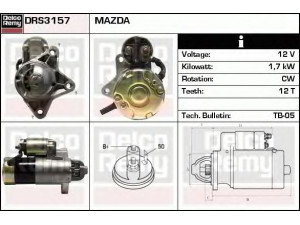DELCO REMY DRS3157 starteris 
 Elektros įranga -> Starterio sistema -> Starteris
JE01-18-400, JE01-18-400A, JE01-18-400B