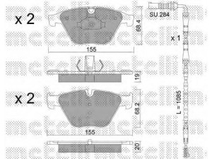METELLI 22-0918-0K stabdžių trinkelių rinkinys, diskinis stabdys 
 Techninės priežiūros dalys -> Papildomas remontas