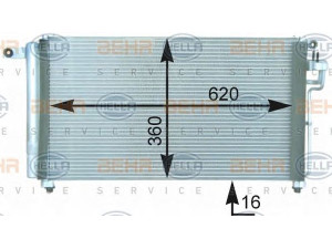 HELLA 8FC 351 303-111 kondensatorius, oro kondicionierius 
 Oro kondicionavimas -> Kondensatorius
976061G000