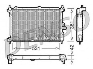 DENSO DRM20014 radiatorius, variklio aušinimas 
 Aušinimo sistema -> Radiatorius/alyvos aušintuvas -> Radiatorius/dalys
1300103, 90353025, 1300103