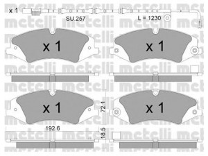 METELLI 22-0836-7K stabdžių trinkelių rinkinys, diskinis stabdys 
 Techninės priežiūros dalys -> Papildomas remontas