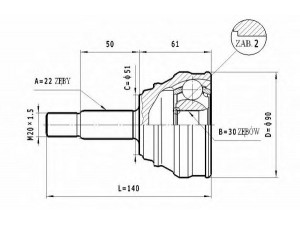 STATIM C.293 jungčių komplektas, kardaninis velenas 
 Ratų pavara -> Sujungimai/komplektas
321498099C, 811498099, 893498099