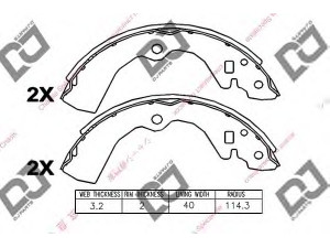 DJ PARTS BS1039 stabdžių trinkelių komplektas 
 Techninės priežiūros dalys -> Papildomas remontas
1N012638Z, 4406047L25, 4406047L26
