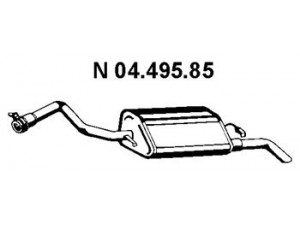 EBERSPÄCHER 04.495.85 galinis duslintuvas 
 Išmetimo sistema -> Duslintuvas
1 033 719, 1 108 792, 1 495 899