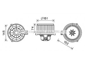 AVA QUALITY COOLING KA8260 elektrovariklis, vidinis pūtiklis 
 Šildymas / vėdinimas -> Orpūtė/dalys
971132P700, 971132P700