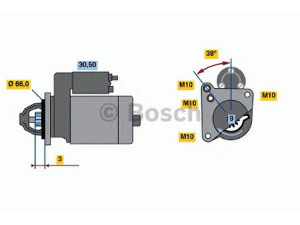 BOSCH 0 001 107 047 starteris 
 Elektros įranga -> Starterio sistema -> Starteris
1516788R, 77 00 105 080, 77 00 865 719