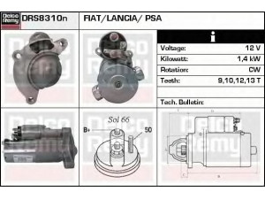 DELCO REMY DRS8310N starteris 
 Elektros įranga -> Starterio sistema -> Starteris
71782400, M000T20872, M000T20872ZE