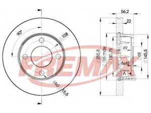 FREMAX BD-4013 stabdžių diskas 
 Stabdžių sistema -> Diskinis stabdys -> Stabdžių diskas
895 615 301 A