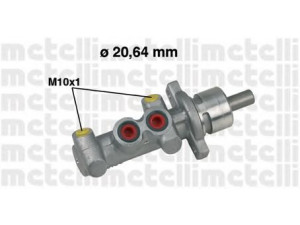 METELLI 05-0396 pagrindinis cilindras, stabdžiai 
 Stabdžių sistema -> Pagrindinis stabdžių cilindras
4702168, 9195531, 51100-86G10, 51100-83E10