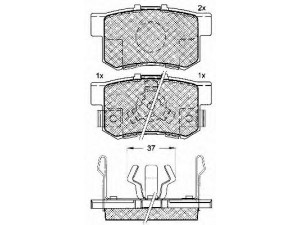 BSF 10916 stabdžių trinkelių rinkinys, diskinis stabdys 
 Techninės priežiūros dalys -> Papildomas remontas
43022S9A010, 43022S9AE00, 43022SJFE00
