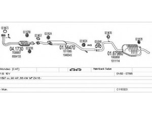 MTS C110323004074 išmetimo sistema 
 Išmetimo sistema -> Išmetimo sistema, visa