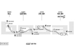 BOSAL 034.394.62 išmetimo sistema 
 Išmetimo sistema -> Išmetimo sistema, visa