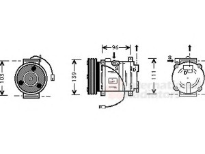 VAN WEZEL 2700K007 kompresorius, oro kondicionierius 
 Oro kondicionavimas -> Kompresorius/dalys
SA11-A1A-A4PC, SA11A1AA4PC