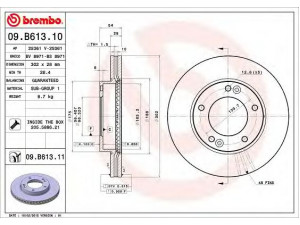 BREMBO 09.B613.10 stabdžių diskas 
 Dviratė transporto priemonės -> Stabdžių sistema -> Stabdžių diskai / priedai
517123E500