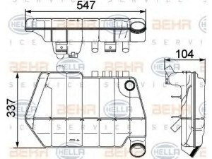 HELLA 8MA 376 731-631 išsiplėtimo bakelis, aušinimo skystis 
 Aušinimo sistema -> Radiatorius/alyvos aušintuvas -> Išsiplėtimo bakelis, variklio aušinimo skystis
168 4655